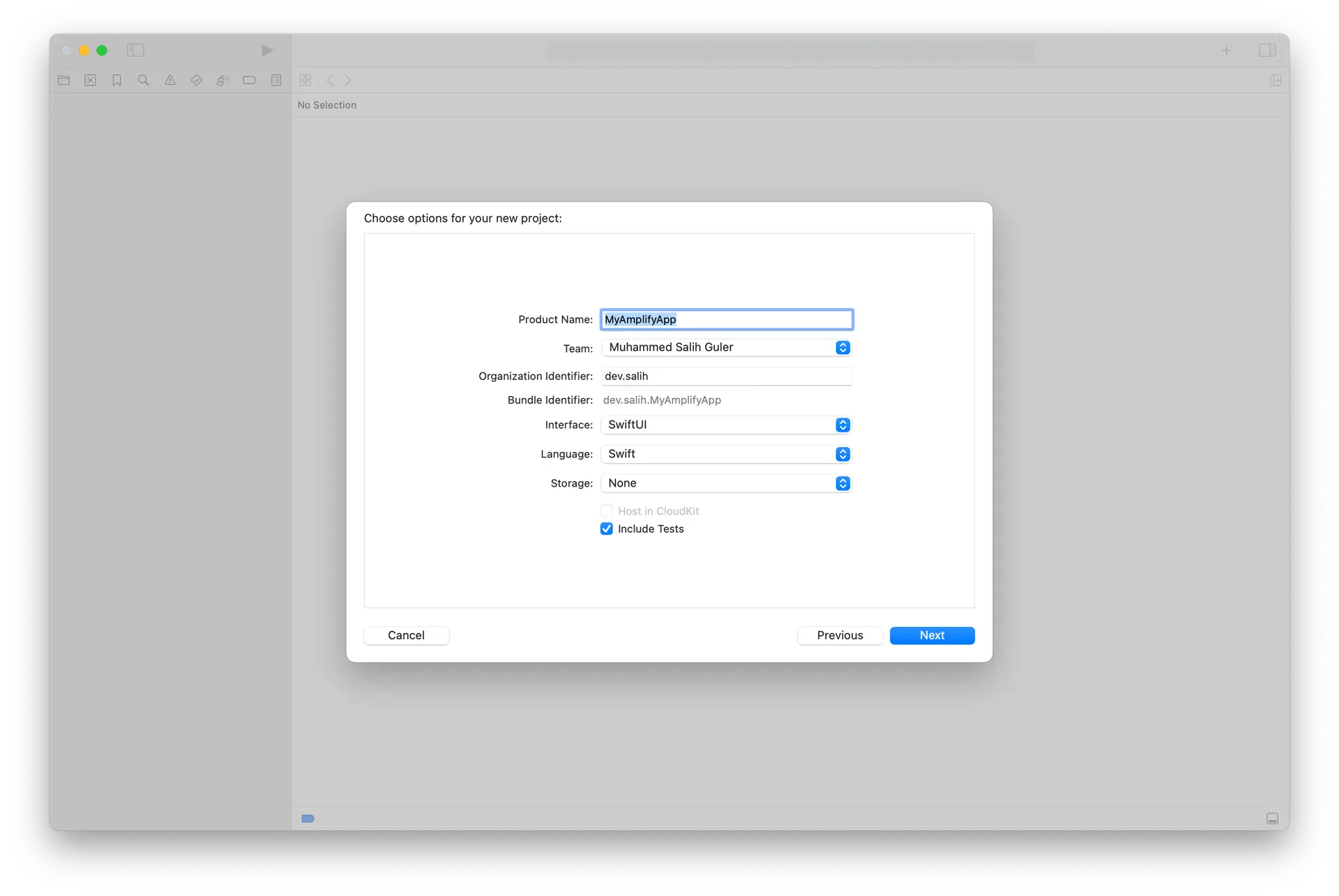 Shows the project details dialog