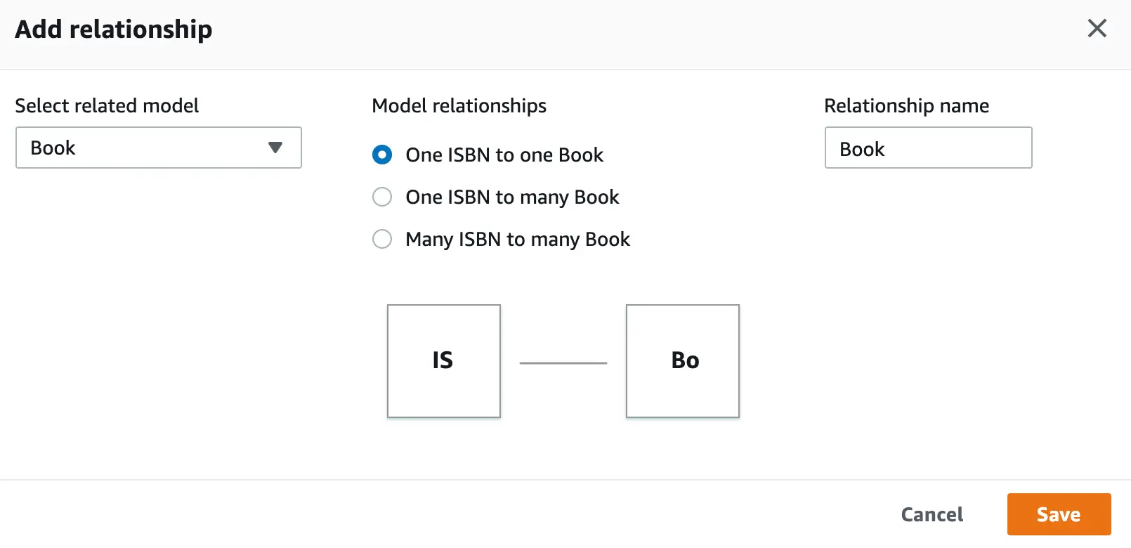 Adding a one-to-one relationship between data models