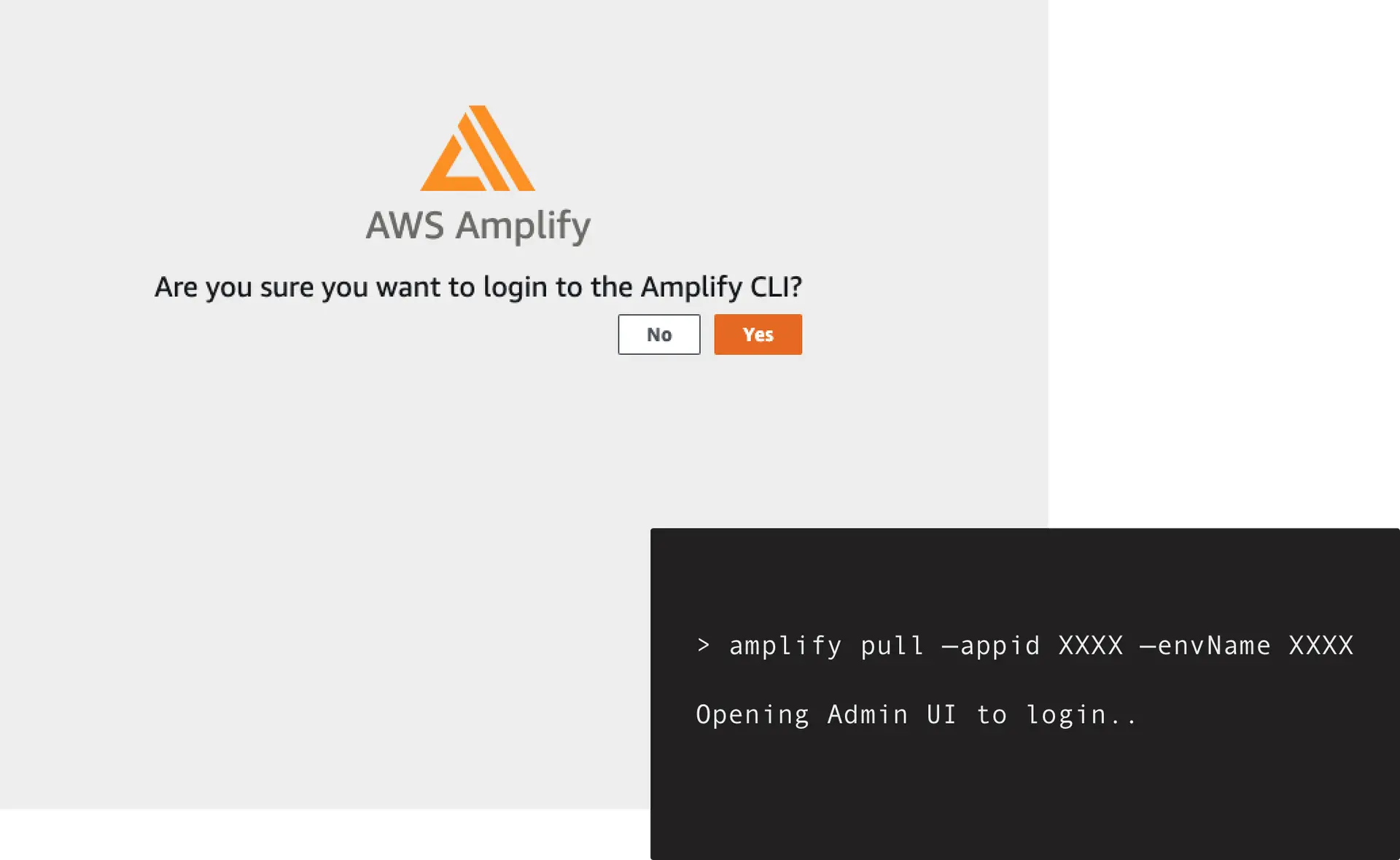 Screen recording of the auto login process from Amplify CLI using Amplify Studio