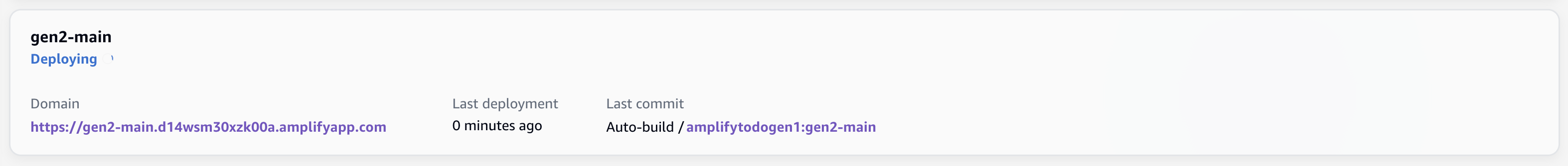 Branch deploying in the Amplify console