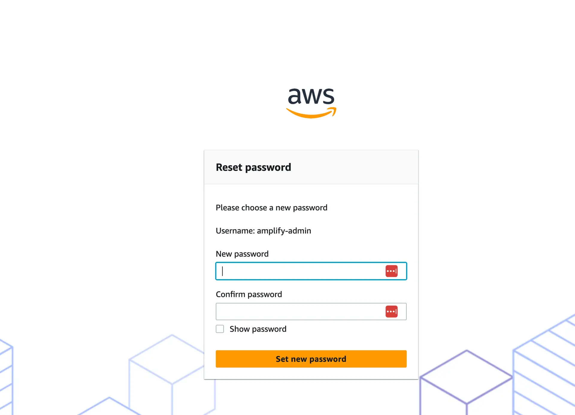 AWS IAM Identity Center password reset.