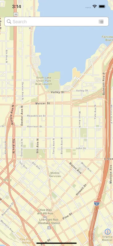 AMLMapView with AMLSearchBar
