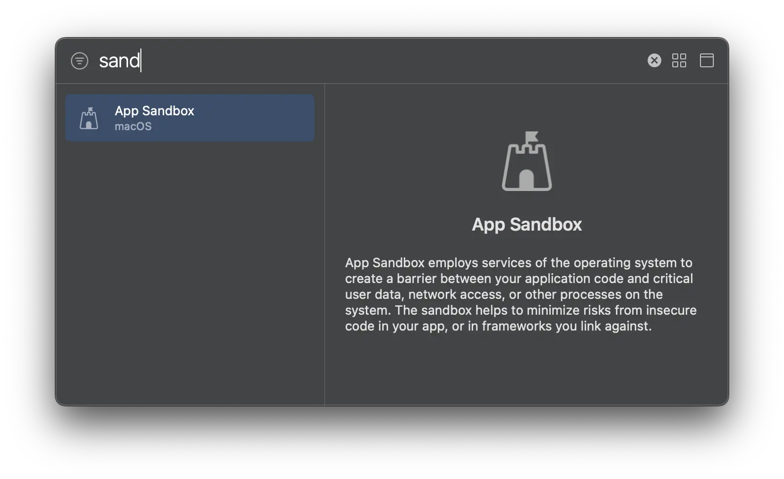 App sandbox